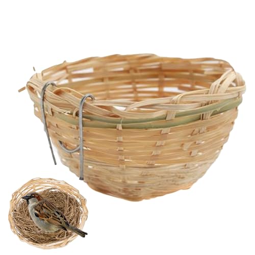 Vogel Nest Für Käfig - Natürliches Handgewebtes Finkennest - Haustierzubehör Zum Schlafen Eierlegen Bruten Für Voliere Baum Garten & Terrasse Winter Natur Vogel Nest Für Käfig - Natürliches Handgewebtes Finkennest - Haustierzubehör Zum Schlafen Eierlegen Bruten Für Voliere Baum Garten & Terrasse Winter Natur von Generisch