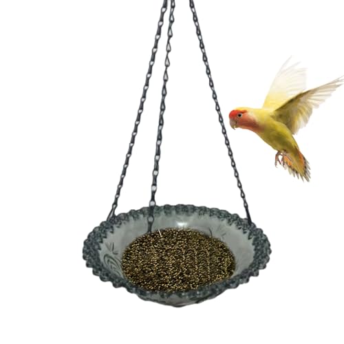 Vogelbadschale | Futterspender Schale Aus Metall - Haustierzubehör Für Gartenfütterung Terrasse Pavillon Vogelkäfig Innenbereich Vogelbadschale | Futterspender Schale Aus Metall - Haustierzubehör Für Gartenfütterung Terrasse Pavillon Vogelkäfig Innenbereich von Generisch