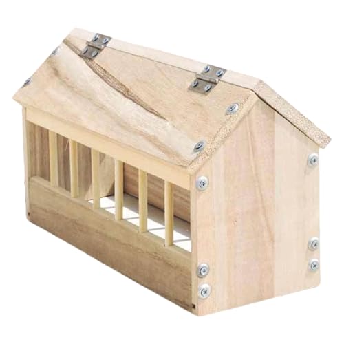 Vogelfutterautomat, Geflügelfutterautomat, Robustes Holzgehäuse Für Geflügel Ohne Verschütten Vogelfutterautomat, Geflügelfutterautomat, Robustes Holzgehäuse Für Geflügel Ohne Verschütten von Generisch