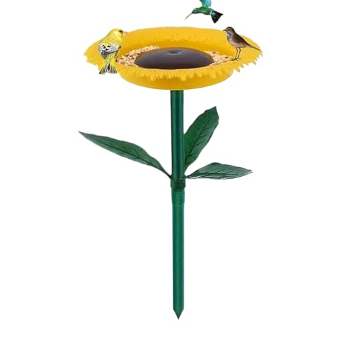 Vogelfutterstation - Bodenfutterstelle Für Draußen - Selbststehender Sonnenblumen Gartenpflock Zur Tierbeobachtung Für Garten Terrasse Teich von Generisch