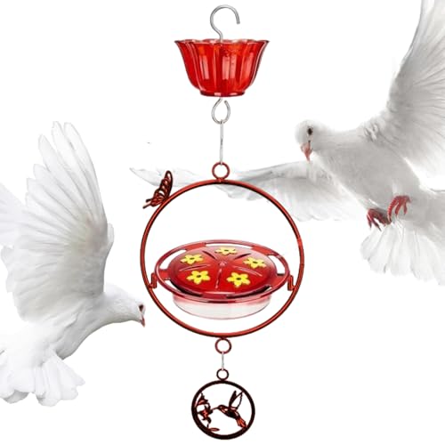 Vogelfutterstation – Vintage-Tier-Tablett für Vögel, rund, Futterhalter, strapazierfähig, für den Außenbereich, Garten, Kunst, Vogelzubehör für Zaun, Rasen, Terrasse, Balkon von Generisch