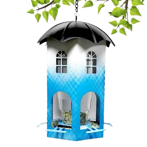 Vogelhäuschen - Squirrel Proof | Feeder Für Zäune | Metallhang Vogelstation Mit Regenblockierungsdach Und Klare Aussicht Auf Die Futter, Unterstützt Mehrere Vögel, Ideal Für Gärten Oder Balkonen Vogelhäuschen - Squirrel Proof | Feeder Für Zäune | Metallhang Vogelstation Mit Regenblockierungsdach Und Klare Aussicht Auf Die Futter, Unterstützt Mehrere Vögel, Ideal Für Gärten Oder Balkonen von Generisch