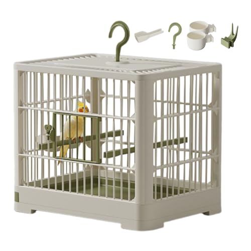Vogelreisekäfig - Tragbare Vogelbehälter Vögel Reiseträger | Features Stehpol, Abnehmbares Tablett Und Hakengriff Für Sittiche, Lovebirds Und Andere Vögel von Generisch