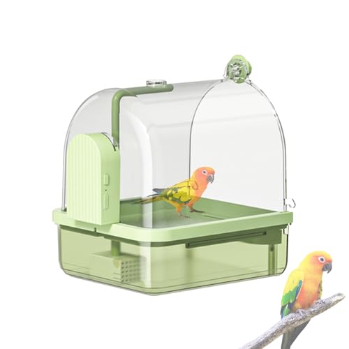 Vogeltränke Käfig - Vogeltränke mit klarer Sicht | Auslaufsichere Duschbadewanne | Sittichbad mit Pumpe | Automatische kaufeste Duschwanne Sitzstange Ständer 2 Modi für Indoor Voliere Zucht Reiseshow Vogeltränke Käfig - Vogeltränke mit klarer Sicht | Auslaufsichere Duschbadewanne | Sittichbad mit Pumpe | Automatische kaufeste Duschwanne Sitzstange Ständer 2 Modi für Indoor Voliere Zucht Reiseshow von Generisch