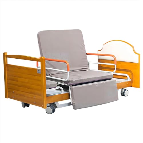 Voll elektrisch verstellbares Krankenhausbett für die häusliche Pflege, Drehfunktion für einfache Patientenhandhabung, unterstützt bis zu 250 kg, ideal für ältere und gelähmte Personen Voll elektrisch verstellbares Krankenhausbett für die häusliche Pflege, Drehfunktion für einfache Patientenhandhabung, unterstützt bis zu 250 kg, ideal für ältere und gelähmte Personen von Generisch