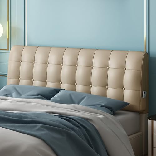 Voll gepolstertes Kopfteilkissen, Khaki, Bettkissen mit Riemen, 150 x 58 x 5 cm, hohe Belastbarkeit, doppelte Unterstützung, Rückenlehne für Zuhause, Schlafzimmer und Tagesbett-Dekoration Voll gepolstertes Kopfteilkissen, Khaki, Bettkissen mit Riemen, 150 x 58 x 5 cm, hohe Belastbarkeit, doppelte Unterstützung, Rückenlehne für Zuhause, Schlafzimmer und Tagesbett-Dekoration von Generisch