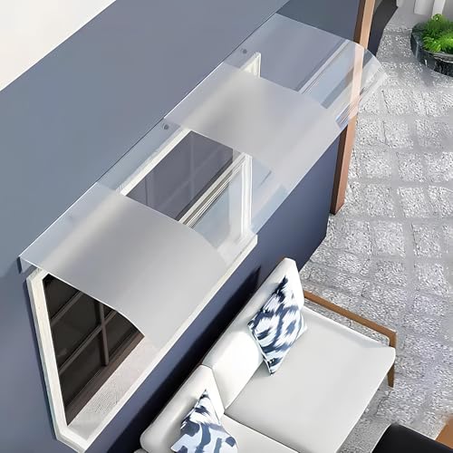 Vordach UV-Schutz Vor Regen, Schnee Und Sonnenlicht, Unsichtbare Fenstermarkisen, Regendichte Außenüberdachungen Für Haustür/Veranda-Terrassendach(50 * 80cm/20 * 31in) von Generisch