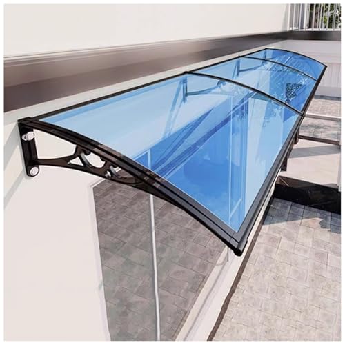 Vordach aus Aluminium für Haustür und Terrasse, 60 x 360 cm, stabile PC-Platte, leises Design, langlebiger Outdoor-Unterstand für Eingang und Fenster, Blau, 60 x 360 cm Vordach aus Aluminium für Haustür und Terrasse, 60 x 360 cm, stabile PC-Platte, leises Design, langlebiger Outdoor-Unterstand für Eingang und Fenster, Blau, 60 x 360 cm von Generisch