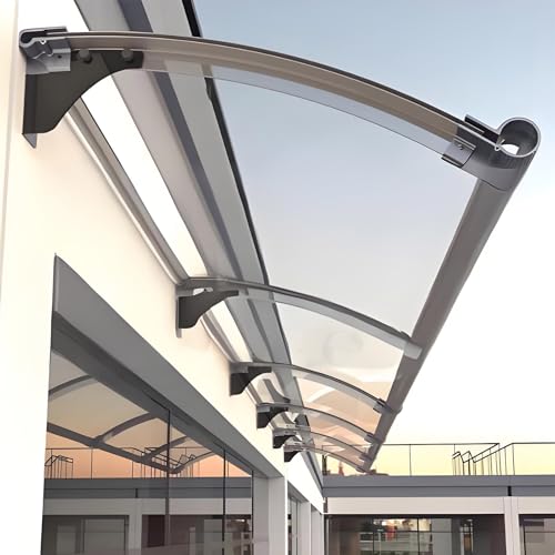 Vordach für den Außenbereich, wasserdicht, Regenschutz, graue Markise mit Drainage, 120 x 160 cm, Carport-Abdeckung, vielseitiger Terrassenschutz, Outdoor-Unterstand Vordach für den Außenbereich, wasserdicht, Regenschutz, graue Markise mit Drainage, 120 x 160 cm, Carport-Abdeckung, vielseitiger Terrassenschutz, Outdoor-Unterstand von Generisch