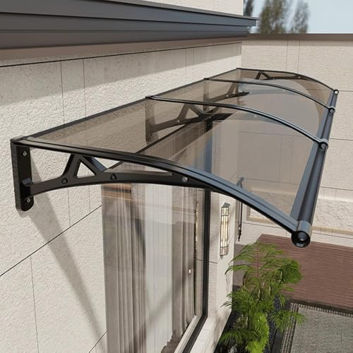 Vordach für den Außenbereich aus Polycarbonat mit Dachrinne - UV-Schutz Regen- & Schneeschild für den Haustüreingang - Wetterfeste Pergola-Abdeckung Vordach für den Außenbereich aus Polycarbonat mit Dachrinne - UV-Schutz Regen- & Schneeschild für den Haustüreingang - Wetterfeste Pergola-Abdeckung von Generisch