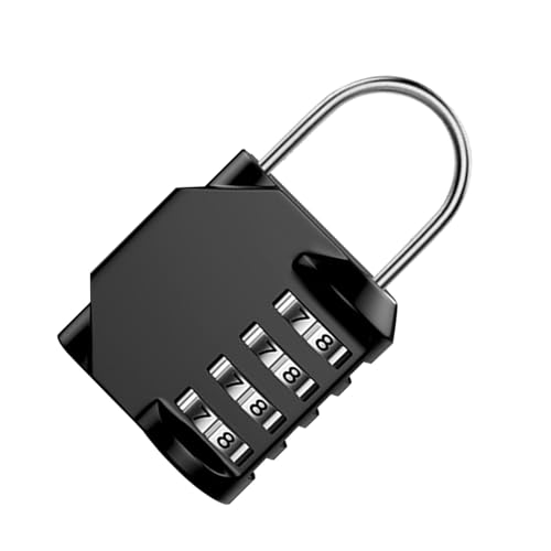 Vorhängeschlösser Mit Code, Zahlenschloss, Locker Combo Lock Vorhängeschloss, Rücksetzbare 4-stellige Gepäckschlösser, Hochsicheres Kleines Zahlenschloss Für Schulsport-Sportspinde von Generisch