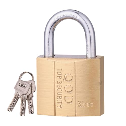 Vorhängeschloss mit Schlüssel – Metall-Padschlösser mit 3 Schlüsseln für Box – Aufbewahrungsschrankschloss, rostfreies Schloss und Schlüssel-Set, Gym Locker Lock für Spind, Zaun und Outdoor von Generisch