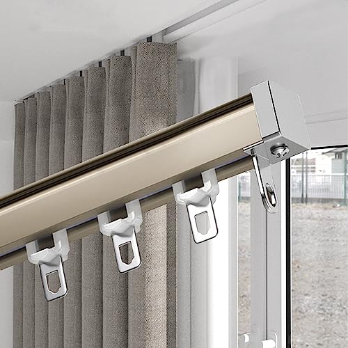 Vorhangschiene, robuste Wandmontage, Aluminiumlegierung, Raumteiler, stumm, flexible Schieber zum Aufhängen schwerer Vorhänge, Decken- und Wandinstallation Vorhangschiene, robuste Wandmontage, Aluminiumlegierung, Raumteiler, stumm, flexible Schieber zum Aufhängen schwerer Vorhänge, Decken- und Wandinstallation von Generisch
