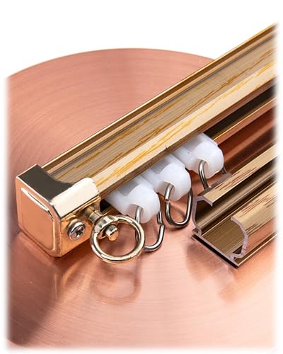 Vorhangschiene/Gardinenschienee Aus Aluminiumlegierung/Deckenvorhangschiene Für Raumteiler/Gardinenstange Mit Riemenscheiben Und Halterungen/Gardinenschiene Zur Wandmontage(A-WALL-2,110cm) von Generisch