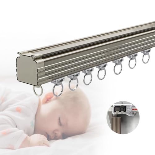 Vorhangschienensystem zur Decken- oder Wandmontage, für Raumteiler, Wohnmobil und Heimgebrauch – einfache Installation, langlebiges Design Vorhangschienensystem zur Decken- oder Wandmontage, für Raumteiler, Wohnmobil und Heimgebrauch – einfache Installation, langlebiges Design von Generisch