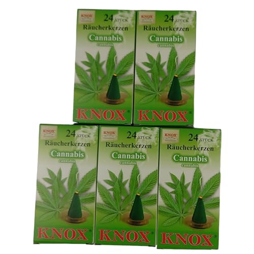 Vorteilspack 5 x Cannabis-RÄUCHERKERZEN (pro Schachtel 24 Räucherkegel) von Generisch