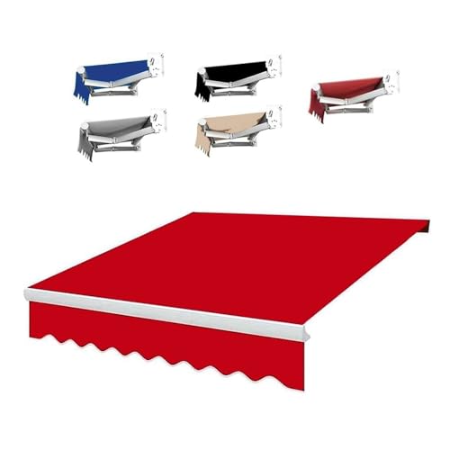 Vorzeltstoff aus Polyester, strapazierfähig, wasserdicht, 400 x 250 cm, idealer Outdoor-Unterschlupf für Balkon, Sonnenschutz und Regenschutz, Rot Vorzeltstoff aus Polyester, strapazierfähig, wasserdicht, 400 x 250 cm, idealer Outdoor-Unterschlupf für Balkon, Sonnenschutz und Regenschutz, Rot von Generisch