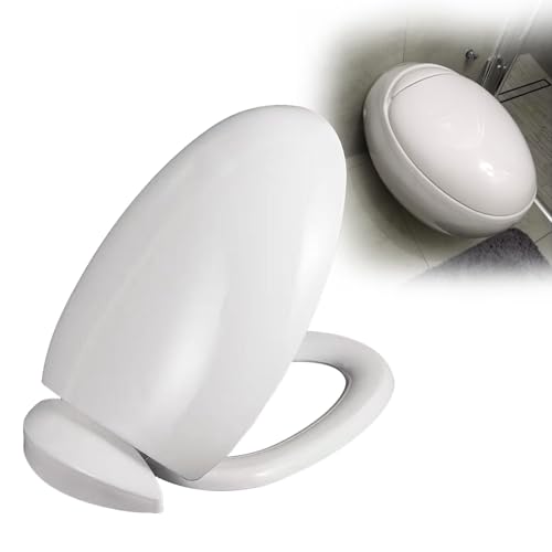 WC-Sitz Schnellverschluss Absenkautomatik Abnehmbare längliche Schüssel Weiß mit Stoßstangen Leise Abdeckung WC-Sitz Schnellverschluss Absenkautomatik Abnehmbare längliche Schüssel Weiß mit Stoßstangen Leise Abdeckung von Generisch