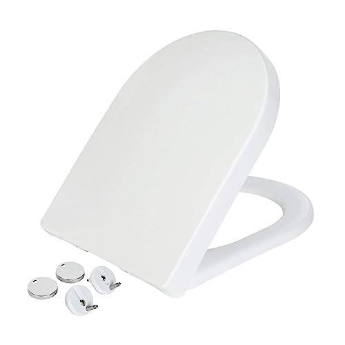 WC-Sitz Soft Close D-Form mit Schnellverschluss und 360° verstellbarem Scharnier, Top Fixing Design für einfache Installation WC-Sitz Soft Close D-Form mit Schnellverschluss und 360° verstellbarem Scharnier, Top Fixing Design für einfache Installation von Generisch