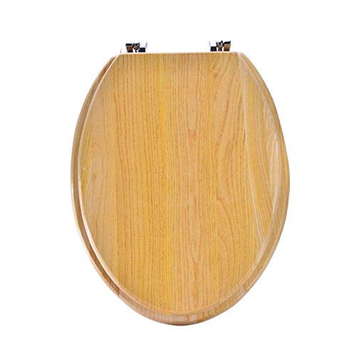 WC-Sitz aus Holz, langsam schließend, antibakteriell, einfach zu montieren, stabile Scharniere, Befestigungsbeschläge für Familienbadezimmer, V-Typ WC-Sitz aus Holz, langsam schließend, antibakteriell, einfach zu montieren, stabile Scharniere, Befestigungsbeschläge für Familienbadezimmer, V-Typ von Generisch