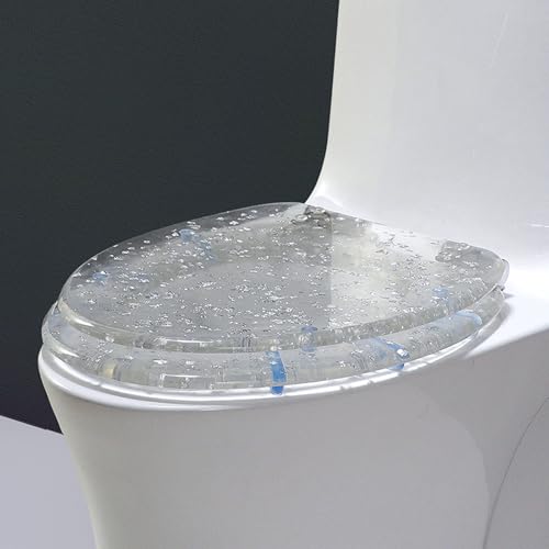 WC-Sitz aus Kunstharz mit transparentem Design, leicht zu reinigen, langsam schließend, bequem und universell passend für alle Toiletten, keine Lockerheit, ideal für Zuhause und Gästezimmer. WC-Sitz aus Kunstharz mit transparentem Design, leicht zu reinigen, langsam schließend, bequem und universell passend für alle Toiletten, keine Lockerheit, ideal für Zuhause und Gästezimmer. von Generisch