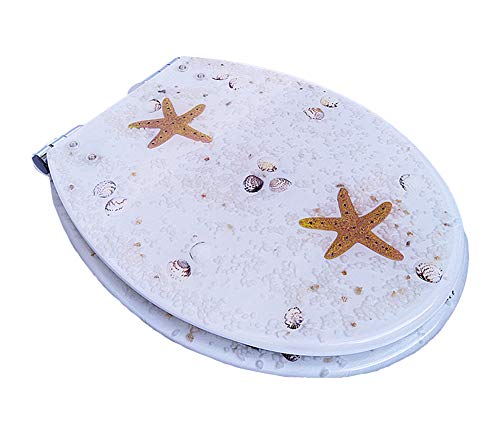 WC-Sitz aus transparentem Kunstharz mit Muschel- und Sandfüllung, verbessern Sie Ihr Badezimmer-Erlebnis. Hygienisch und komfortabel, langsames Absenkautomatik, antibakterielles Edelstahlscharnier, V WC-Sitz aus transparentem Kunstharz mit Muschel- und Sandfüllung, verbessern Sie Ihr Badezimmer-Erlebnis. Hygienisch und komfortabel, langsames Absenkautomatik, antibakterielles Edelstahlscharnier, V von Generisch