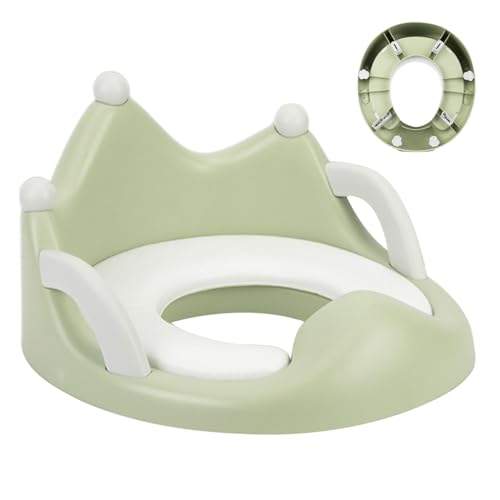 WC-Sitz für Kinder, bequemer, rutschfester Töpfchensitz mit Griffen, tragbarer Töpfchentrainingssitz, wasserdichter Toilettentrainer mit Rückenlehne für Zuhause, Outdoor WC-Sitz für Kinder, bequemer, rutschfester Töpfchensitz mit Griffen, tragbarer Töpfchentrainingssitz, wasserdichter Toilettentrainer mit Rückenlehne für Zuhause, Outdoor von Generisch