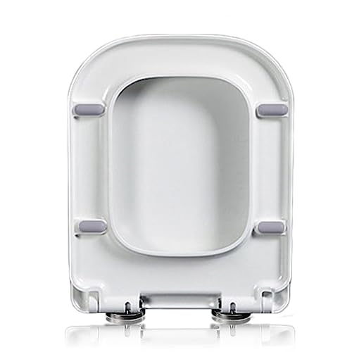 WC-Sitz in D-Form, quadratisch, SlowClose mit TopFix-Scharnier, passend für die meisten Schüsseln 03B (04B) von Generisch