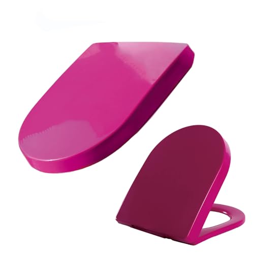 WC-Sitz mit Absenkautomatik, D-Form, Befestigung oben, Schnellverschluss für einfache Reinigung, langlebiges PP-Material WC-Sitz mit Absenkautomatik, D-Form, Befestigung oben, Schnellverschluss für einfache Reinigung, langlebiges PP-Material von Generisch