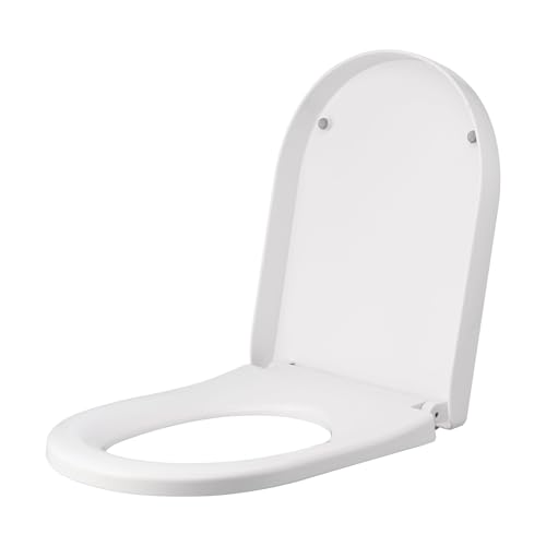 WC-Sitz mit Absenkautomatik, D-Form, Befestigung oben, Schnellverschluss für einfache Reinigung, langlebiges PP-Material WC-Sitz mit Absenkautomatik, D-Form, Befestigung oben, Schnellverschluss für einfache Reinigung, langlebiges PP-Material von Generisch