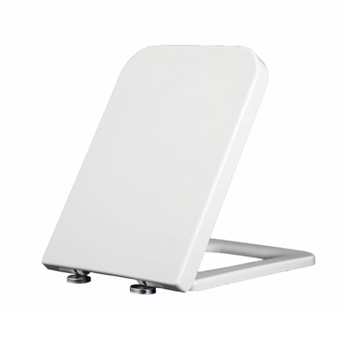 WC-Sitz mit Absenkautomatik, Schnellverschluss-Scharniere, PP-Kunststoff, leicht zu reinigen, rechteckige Form, verstellbares Design, ideal für Standard-WCs WC-Sitz mit Absenkautomatik, Schnellverschluss-Scharniere, PP-Kunststoff, leicht zu reinigen, rechteckige Form, verstellbares Design, ideal für Standard-WCs von Generisch