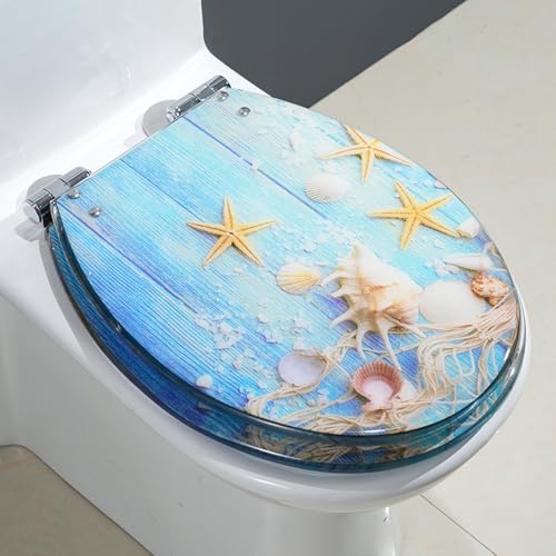 WC-Sitz mit Absenkautomatik, WC-Sitz aus Kunstharz, WC-Sitz, Toilettensitz mit Absenkautomatik, langsames Scharnier, dekorativer WC-Sitz mit Schnellverschluss WC-Sitz mit Absenkautomatik, WC-Sitz aus Kunstharz, WC-Sitz, Toilettensitz mit Absenkautomatik, langsames Scharnier, dekorativer WC-Sitz mit Schnellverschluss von Generisch