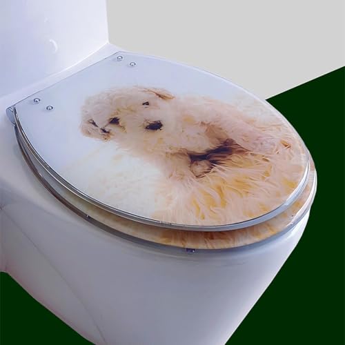 WC-Sitz mit Absenkautomatik, langlebige Harzkonstruktion mit starker Tragfähigkeit, ideal für Toiletten mit halbem Pack WC-Sitz mit Absenkautomatik, langlebige Harzkonstruktion mit starker Tragfähigkeit, ideal für Toiletten mit halbem Pack von Generisch