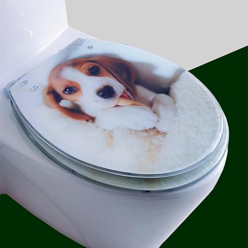 WC-Sitz mit Absenkautomatik, langlebige Harzkonstruktion mit starker Tragfähigkeit, ideal für Toiletten mit halbem Pack WC-Sitz mit Absenkautomatik, langlebige Harzkonstruktion mit starker Tragfähigkeit, ideal für Toiletten mit halbem Pack von Generisch