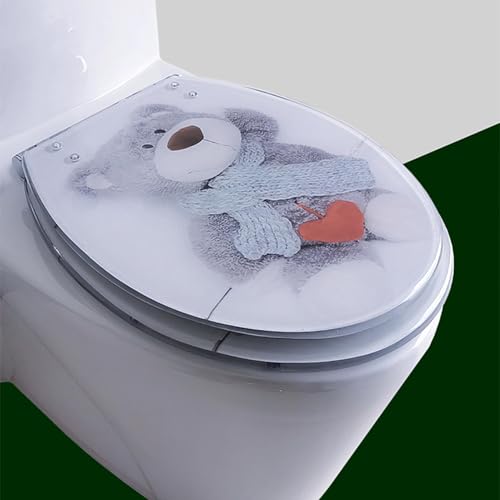 WC-Sitz mit Absenkautomatik, langlebige Harzkonstruktion mit starker Tragfähigkeit, ideal für Toiletten mit halbem Pack WC-Sitz mit Absenkautomatik, langlebige Harzkonstruktion mit starker Tragfähigkeit, ideal für Toiletten mit halbem Pack von Generisch