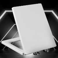 WC-Sitz mit Absenkautomatik, quadratischer Toilettensitz, quadratischer Toilettensitz, Schnellverschluss, einfach zu montieren, für Badezimmer, 40 ~ 45 cm x 34,5 cm WC-Sitz mit Absenkautomatik, quadratischer Toilettensitz, quadratischer Toilettensitz, Schnellverschluss, einfach zu montieren, für Badezimmer, 40 ~ 45 cm x 34,5 cm von Generisch