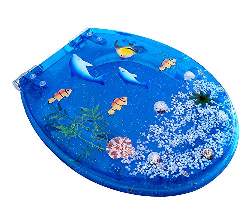 WC-Sitz mit Muschel- und Sand-Design, transparentes Harz, hygienisch, bequem, Absenkautomatik, antibakterielles Edelstahl-Scharnier, erhöht den Stil und die Dekoration des Badezimmers WC-Sitz mit Muschel- und Sand-Design, transparentes Harz, hygienisch, bequem, Absenkautomatik, antibakterielles Edelstahl-Scharnier, erhöht den Stil und die Dekoration des Badezimmers von Generisch