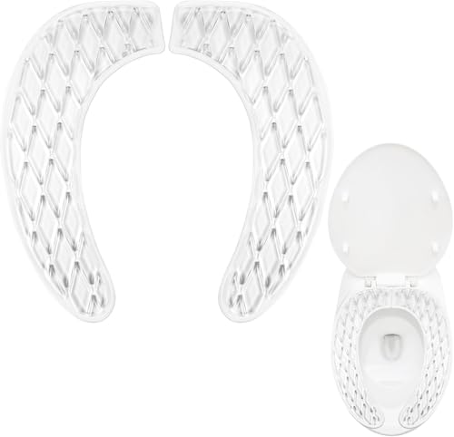 Toilettensitzbezug Weich Toilettensitzauflagen Waschbar Dicker WC Sitz Kissen Pads Sitzbezüge Toilettensitzbezug Plüsch Wc Wärmer Pad (klar) von Generisch