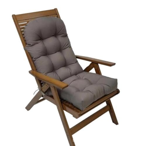 WFang625 Wasserdichtes gestepptes Kissen für Schaukelstühle, dick gepolstertes Anti-Rutsch-Sitzpolster mit Bändern, Outdoor-Liegestuhlkissen für Terrasse, Garten WFang625 Wasserdichtes gestepptes Kissen für Schaukelstühle, dick gepolstertes Anti-Rutsch-Sitzpolster mit Bändern, Outdoor-Liegestuhlkissen für Terrasse, Garten von Generisch