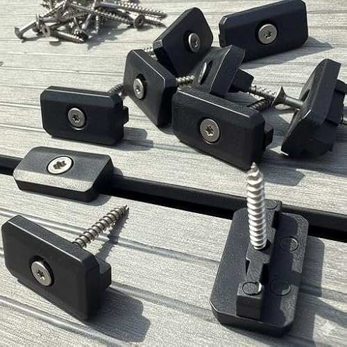 WPC Clips Befestigung Klammern Terrassendielen Montageclip 5mm Inkl. Schrauben + 20 Endclips kostenlos + 1 Bit (900) von Generisch