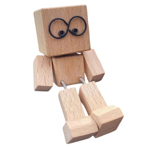 Wackelnde Holzfigur Mann - Dekorative Holzpuppe beweglich | Schwingende Figur Holz Handarbeit | Wackelfigur lustig kreativ - Deko Schreibtisch Zuhause Geschenkidee Wackelnde Holzfigur Mann - Dekorative Holzpuppe beweglich | Schwingende Figur Holz Handarbeit | Wackelfigur lustig kreativ - Deko Schreibtisch Zuhause Geschenkidee von Generisch