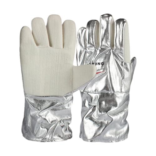 Wärmeschutzhandschuhe, Kochhandschuhe Hitzebeständige,Hitzebeständige Kochhandschuhe - Nicht -Schlupf 300 ° C Hitzebeständiges Aluminiumfolie Anti -Verbrichtungsmultifunktionalhandschuh für das Schwei Wärmeschutzhandschuhe, Kochhandschuhe Hitzebeständige,Hitzebeständige Kochhandschuhe - Nicht -Schlupf 300 ° C Hitzebeständiges Aluminiumfolie Anti -Verbrichtungsmultifunktionalhandschuh für das Schwei von Generisch