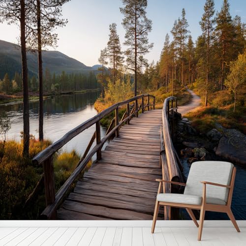 Waldweg Brücke Natur Meer Tapete Selbstklebende Fototapete Landschaft Pflanzen Tapeten Bäume Wald Wandtapete Vinyl Wasserdicht Wandaufkleber für Wohnzimmer Schlafzimmer Küchen 400x280 cm Waldweg Brücke Natur Meer Tapete Selbstklebende Fototapete Landschaft Pflanzen Tapeten Bäume Wald Wandtapete Vinyl Wasserdicht Wandaufkleber für Wohnzimmer Schlafzimmer Küchen 400x280 cm von Generisch