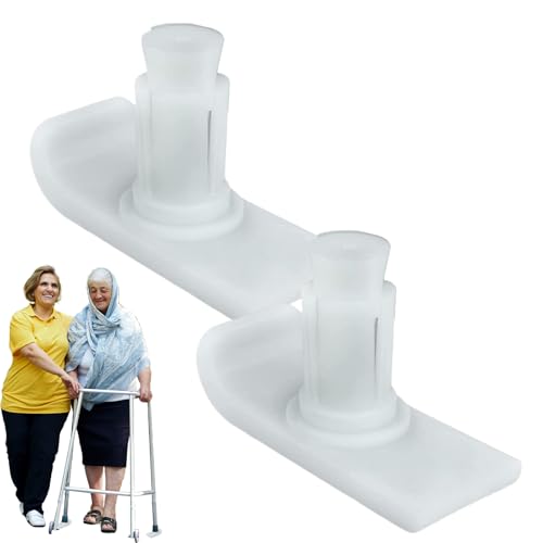 Walker Ski - Gehhilfe Gleiter, 8.8cm Ski Gleiter Für Walker - 2 Stück rutschfeste Rollator Skier aus POM für Teppich Fliesen Asphalt mit Schnallensystem – ideal für Senioren Reha Alltag Mobilität von Generisch