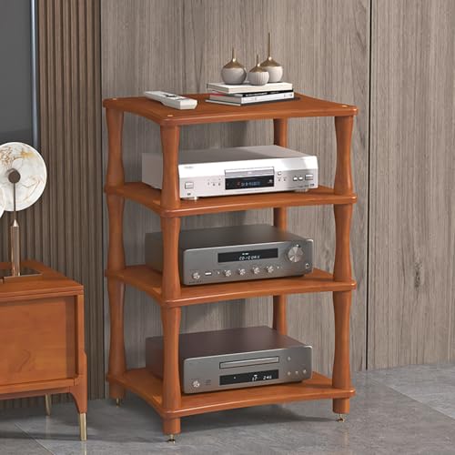 Walnut AV Media Stand Audio Visual Shelving Stereo Cabinet Gaming Console Corner Media Cabinet Audio Rack Tower Record Player Storage Cabinet Durable 4 Tier Design Walnut AV Media Stand Audio Visual Shelving Stereo Cabinet Gaming Console Corner Media Cabinet Audio Rack Tower Record Player Storage Cabinet Durable 4 Tier Design von Generisch