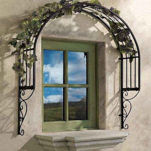 Wand-Gartenlaube Rankgitter, dekorativer Halbrundbogen für Kletterpflanzen, ideale Pflanzenstütze für Fenster, Türen, Eingänge Wand-Gartenlaube Rankgitter, dekorativer Halbrundbogen für Kletterpflanzen, ideale Pflanzenstütze für Fenster, Türen, Eingänge von Generisch
