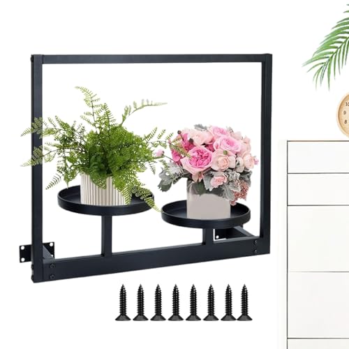 Wand-Pflanzenregal, Metall-Blumentopfregal, 15 x 45 x 35,5 cm, modernes vertikales hängendes platzsparendes , Pflanzgefäßständer für Heimdekoration, Wohnung, Wohnzimmer, Gewächshaus, Schlafzimmer von Generisch