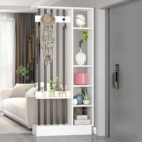 Wand Raumteiler mit Garderobenleiste Boden bis Decke Massivholz Sichtschutz Trennwand für Eingangshalle Wand Raumteiler mit Garderobenleiste Boden bis Decke Massivholz Sichtschutz Trennwand für Eingangshalle von Generisch