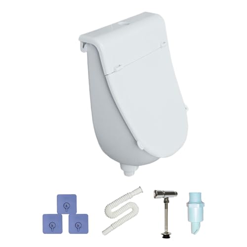 Wand Urinal, Wand Abfluss Für Garten, Spülung Überlaufsicher Urinal Mit Deckel Für Männer Badezimmer WC Außenbereich Camping von Generisch