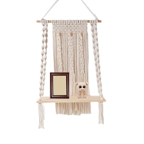 Wandbehänge | Handgefertigtes Boho-Wandregal – gewebtes Wohndekor-Accessoire, handgefertigtes Boho-Seil-Wandregal für Themen-Hochzeit Wandbehänge | Handgefertigtes Boho-Wandregal – gewebtes Wohndekor-Accessoire, handgefertigtes Boho-Seil-Wandregal für Themen-Hochzeit von Generisch